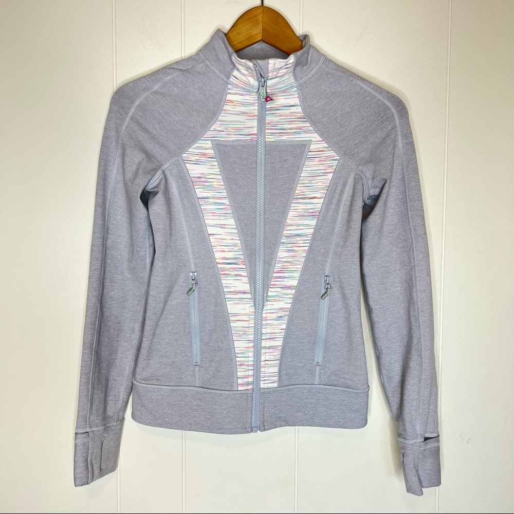 Ivivva Lululemon Gray Full Zipper Jacket Girl’s Sz 12